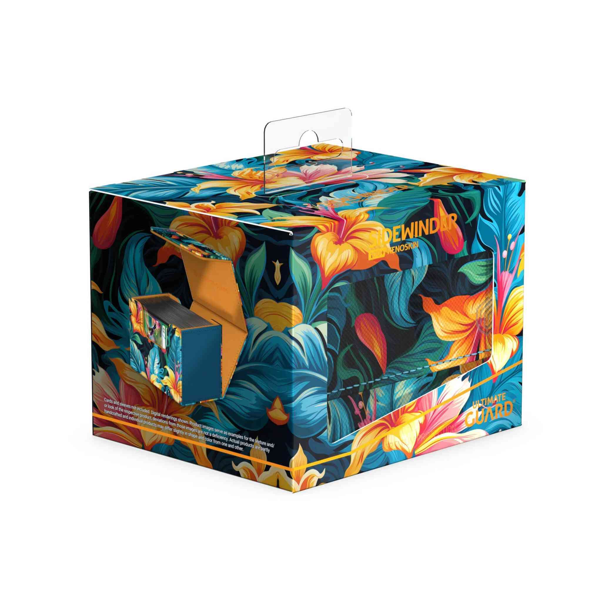 Ultimate Guard Sidewinder XenoSkin Deck Case - 100+ - Floral Places - Tulum Blue