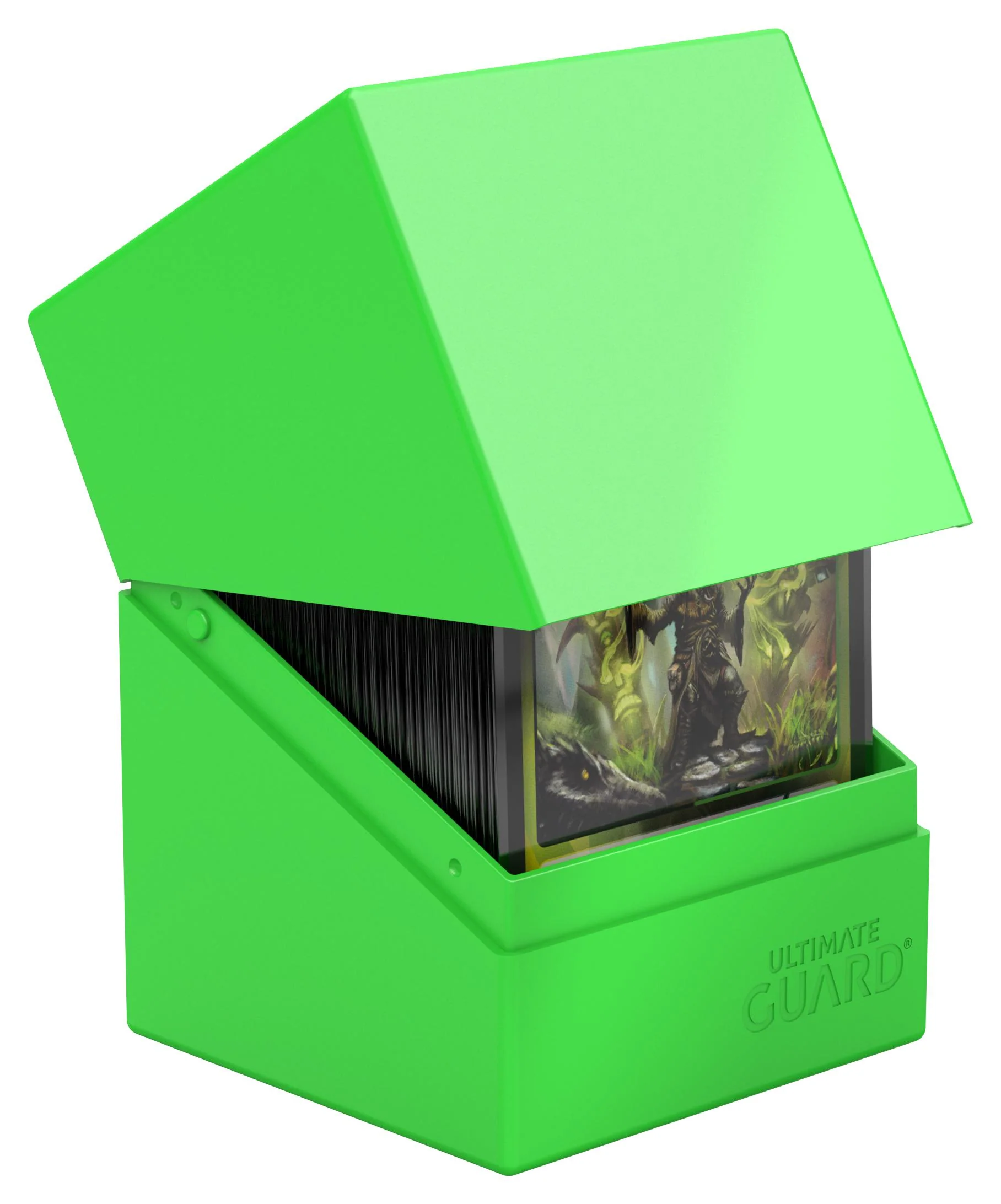 Ultimate Guard Solid Boulder Deck Case - 100+ - Neon Green - Image 2