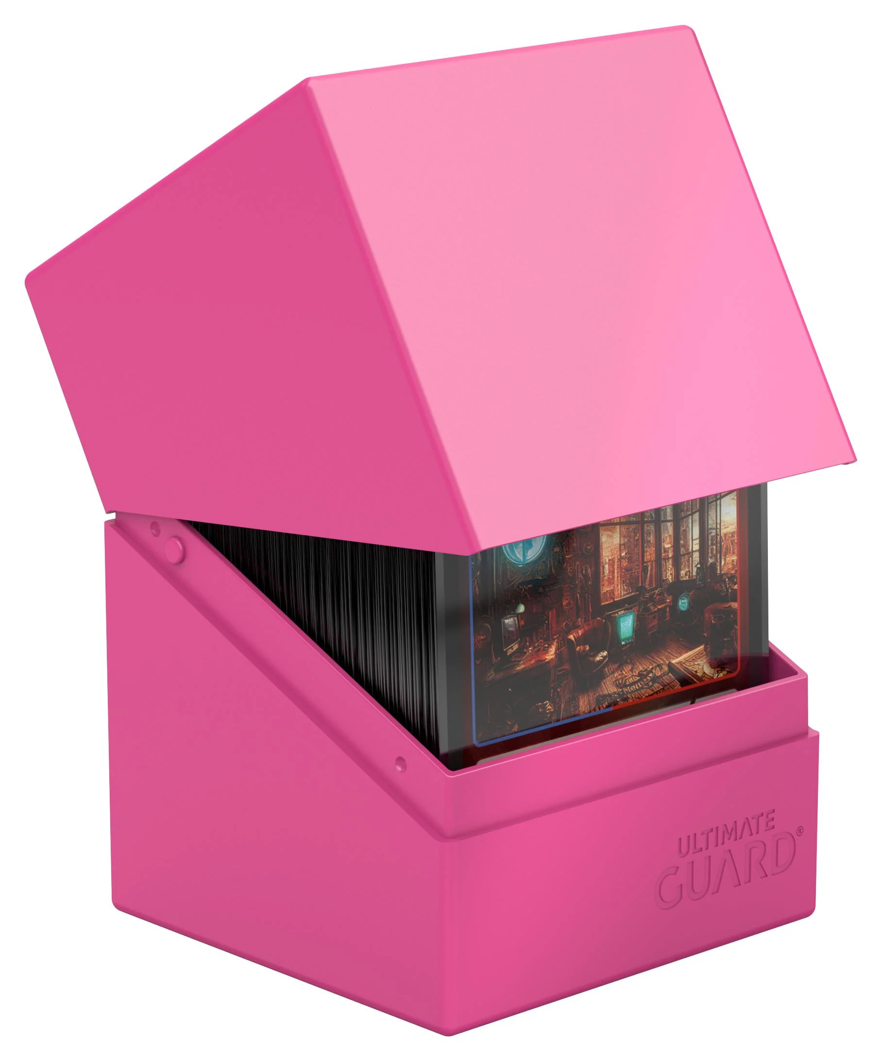 Ultimate Guard Solid Boulder Deck Case - 100+ - Neon Pink - Image 2