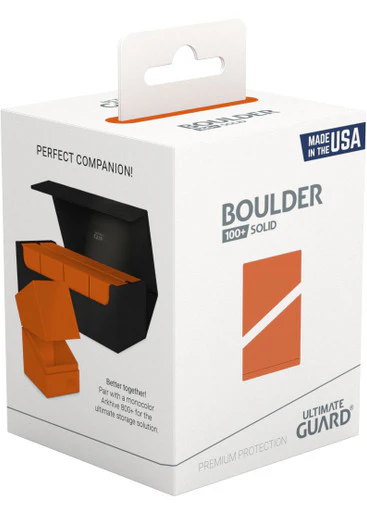 Ultimate Guard Solid Boulder Deck Case - 100+ - Orange - Image 2