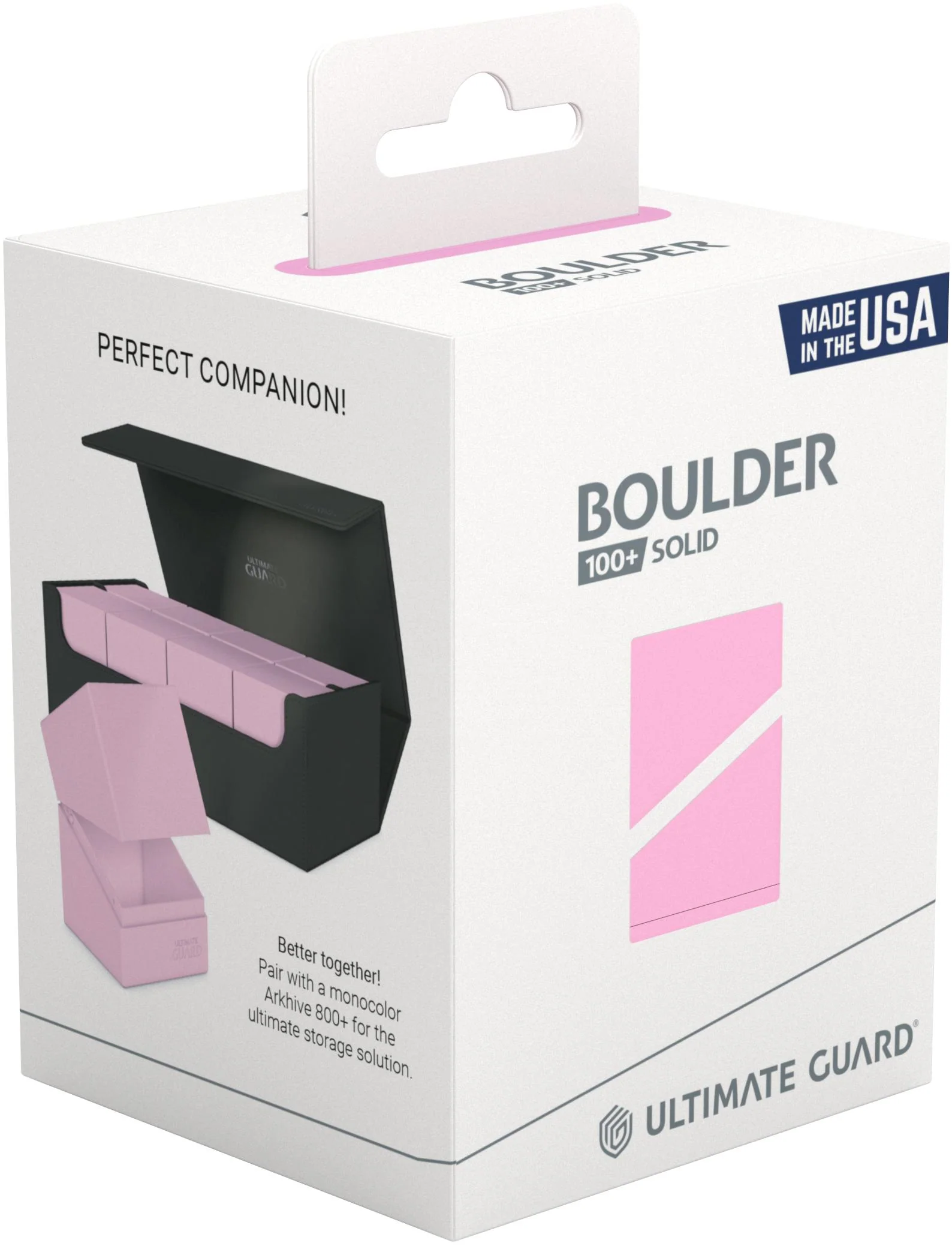 Ultimate Guard Solid Boulder Deck Case - 100+ - Pastel Candy Pink