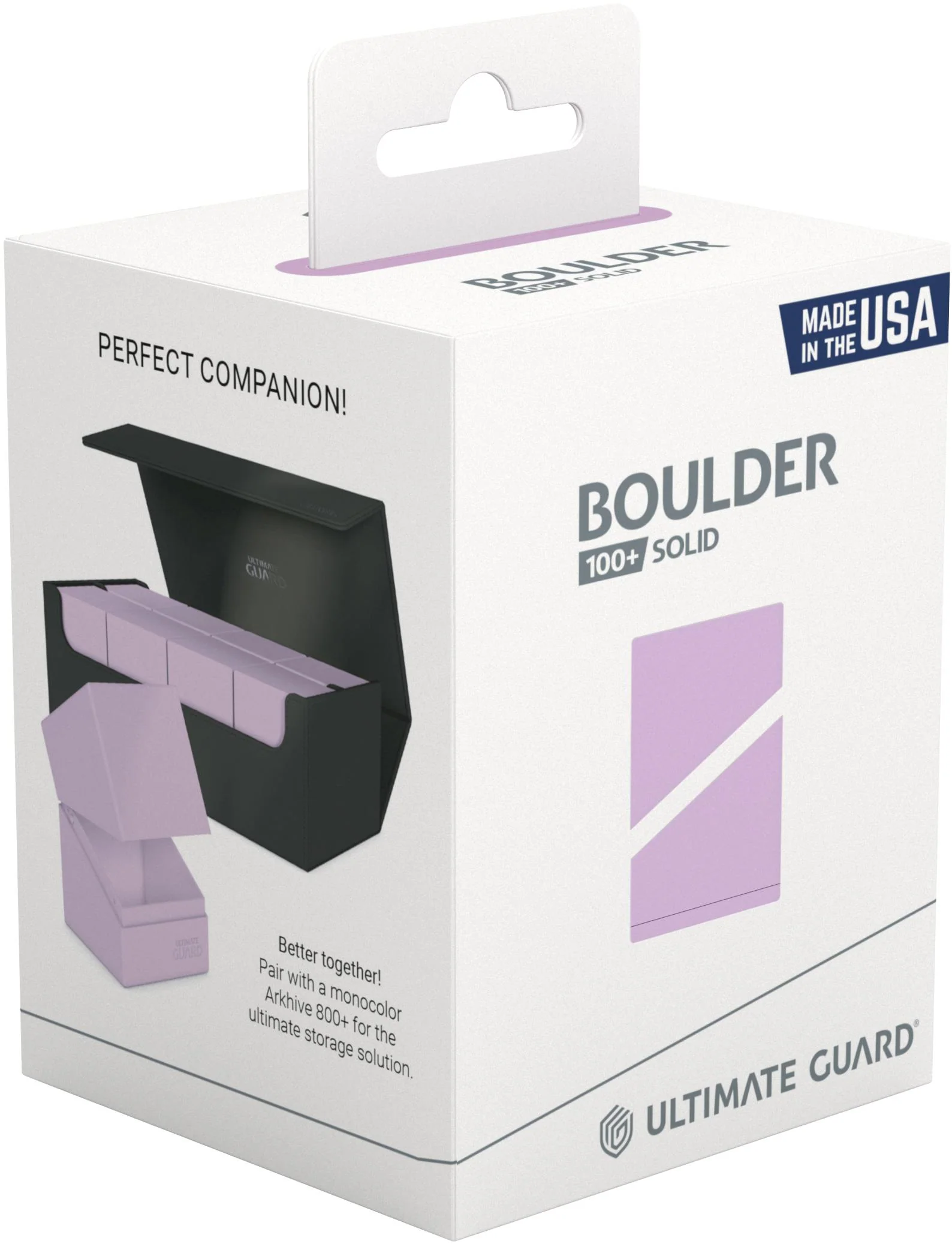 Ultimate Guard Solid Boulder Deck Case - 100+ - Pastel Lavender Purple
