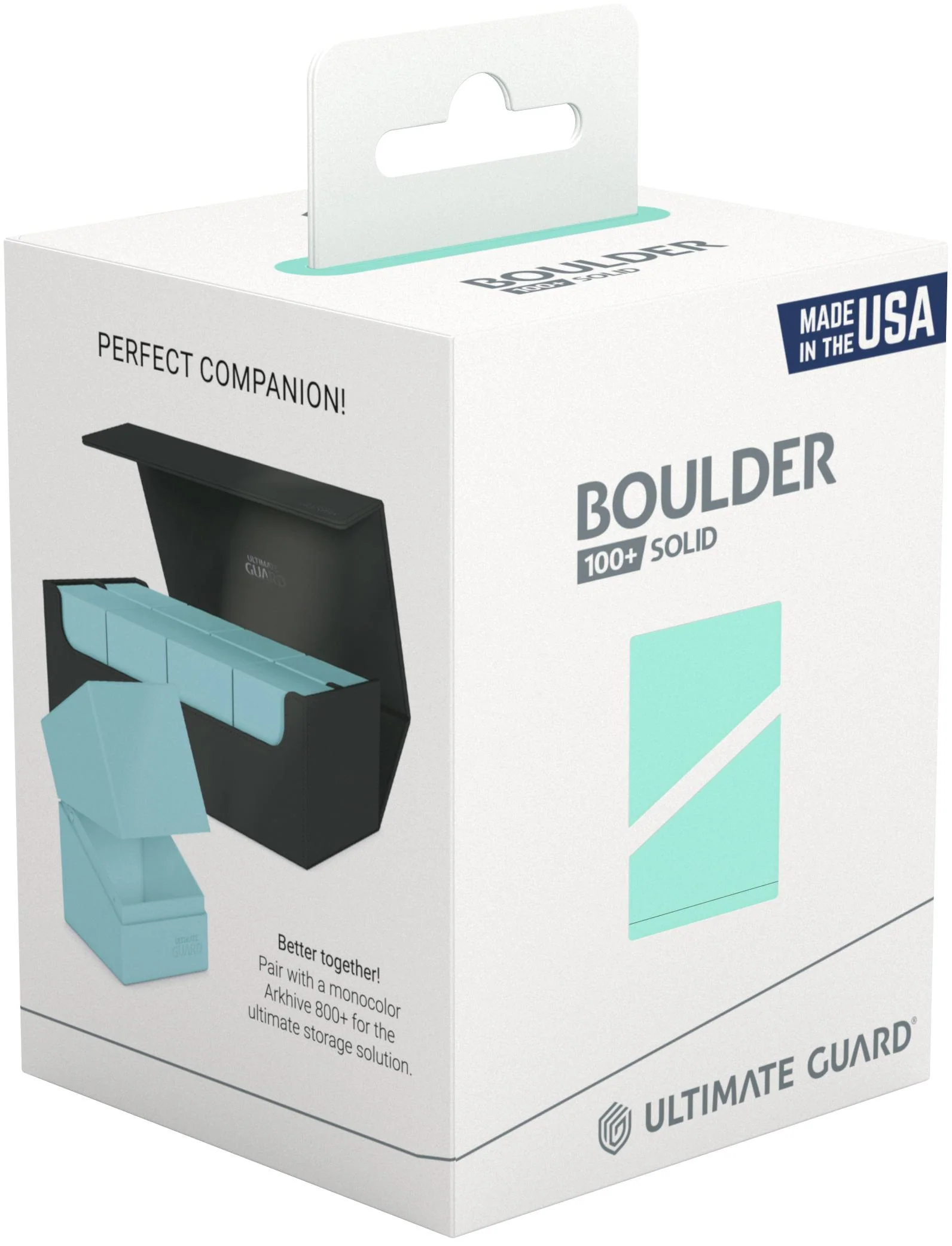 Ultimate Guard Solid Boulder Deck Case - 100+ - Pastel Mint Green