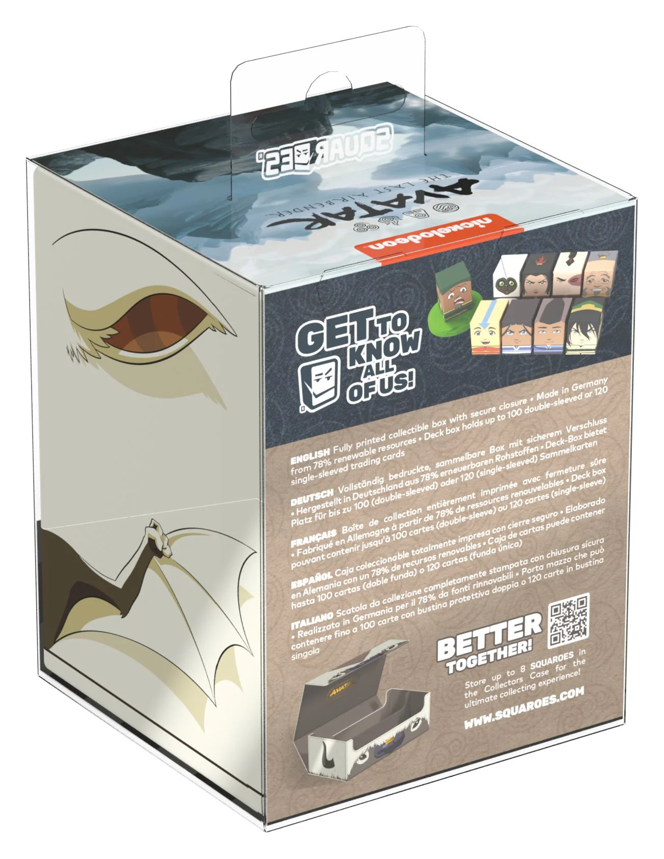 Ultimate Guard Squaroes Deck Box - 100 - Avatar: the Last Airbender - Momo - Image 2