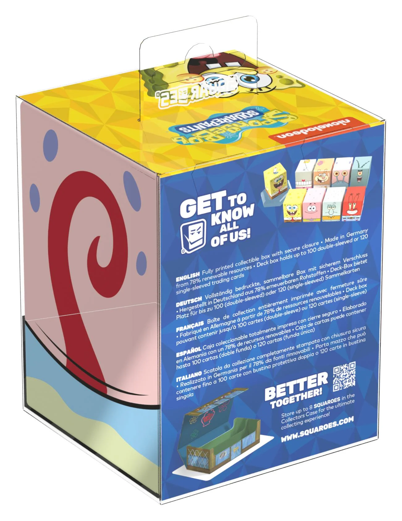 Ultimate Guard Squaroes Deck Box - 100 - Spongebob Squarepants - Gary - Image 2