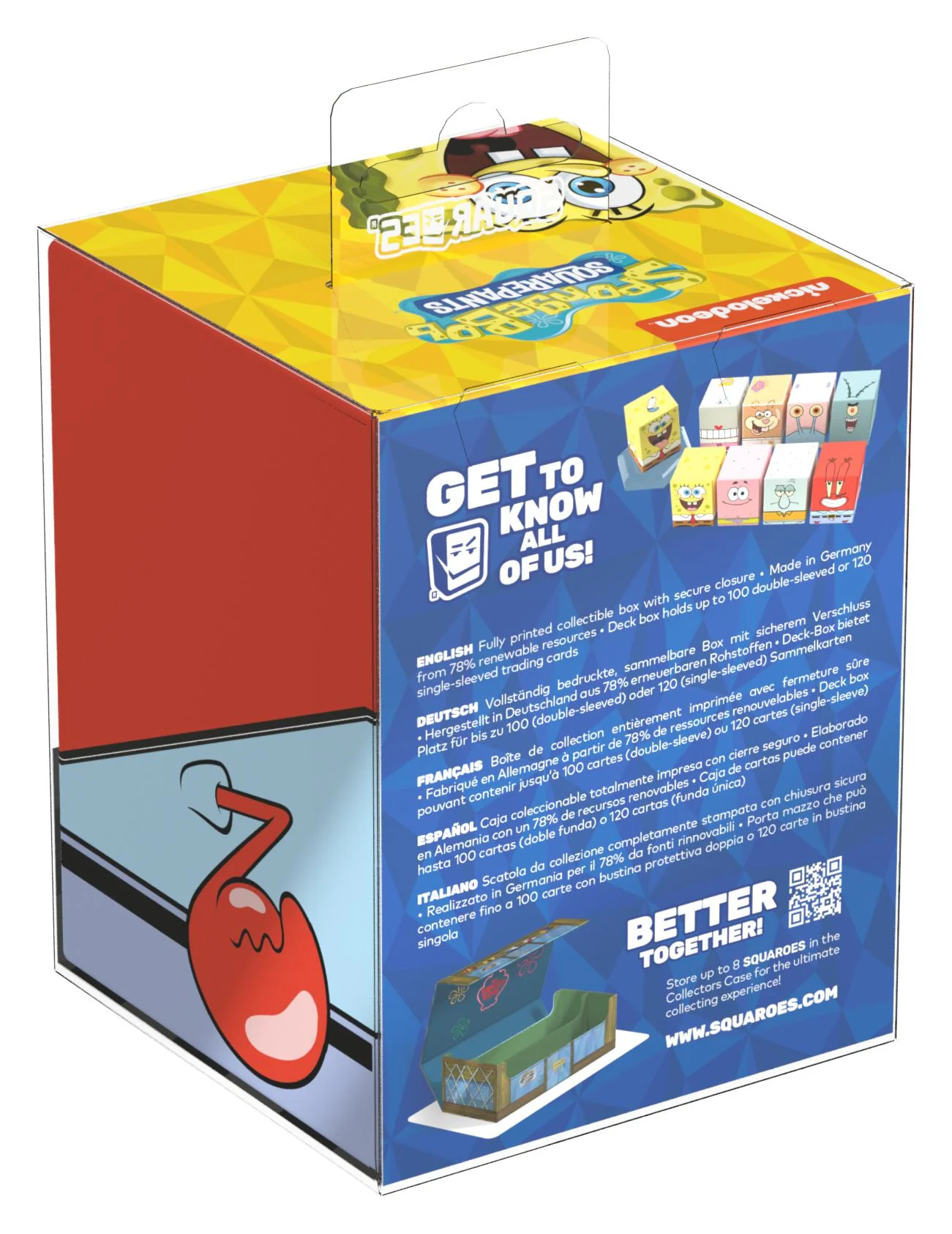 Ultimate Guard Squaroes Deck Box - 100 - Spongebob Squarepants - Mr. Krabs - Image 2