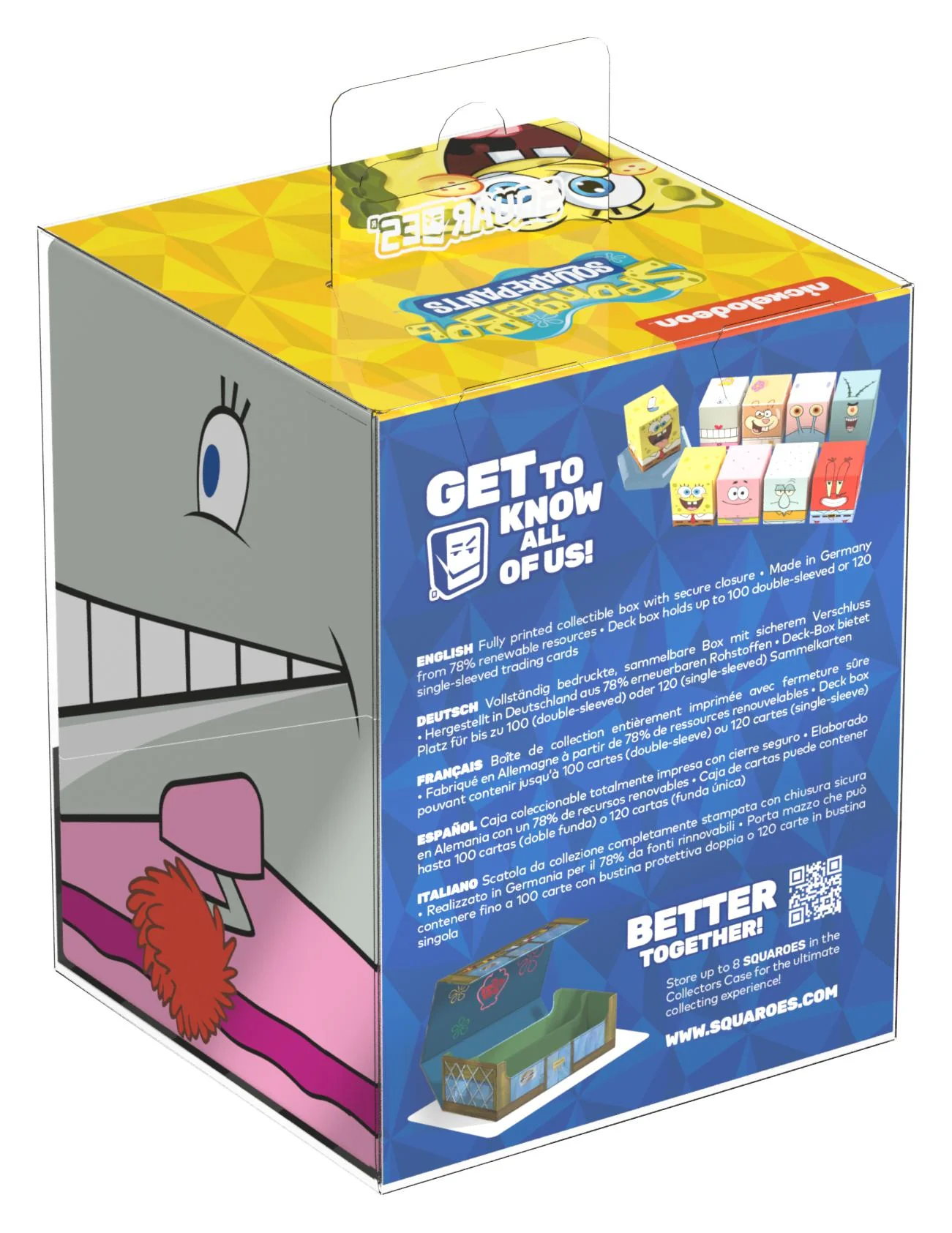 Ultimate Guard Squaroes Deck Box - 100 - Spongebob Squarepants - Pearl - Image 2
