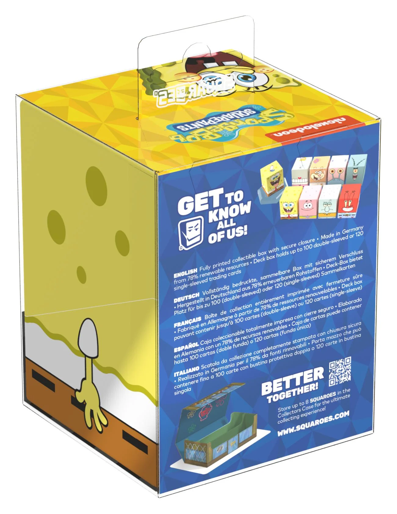 Ultimate Guard Squaroes Deck Box - 100 - Spongebob Squarepants - Spongebob - Image 2