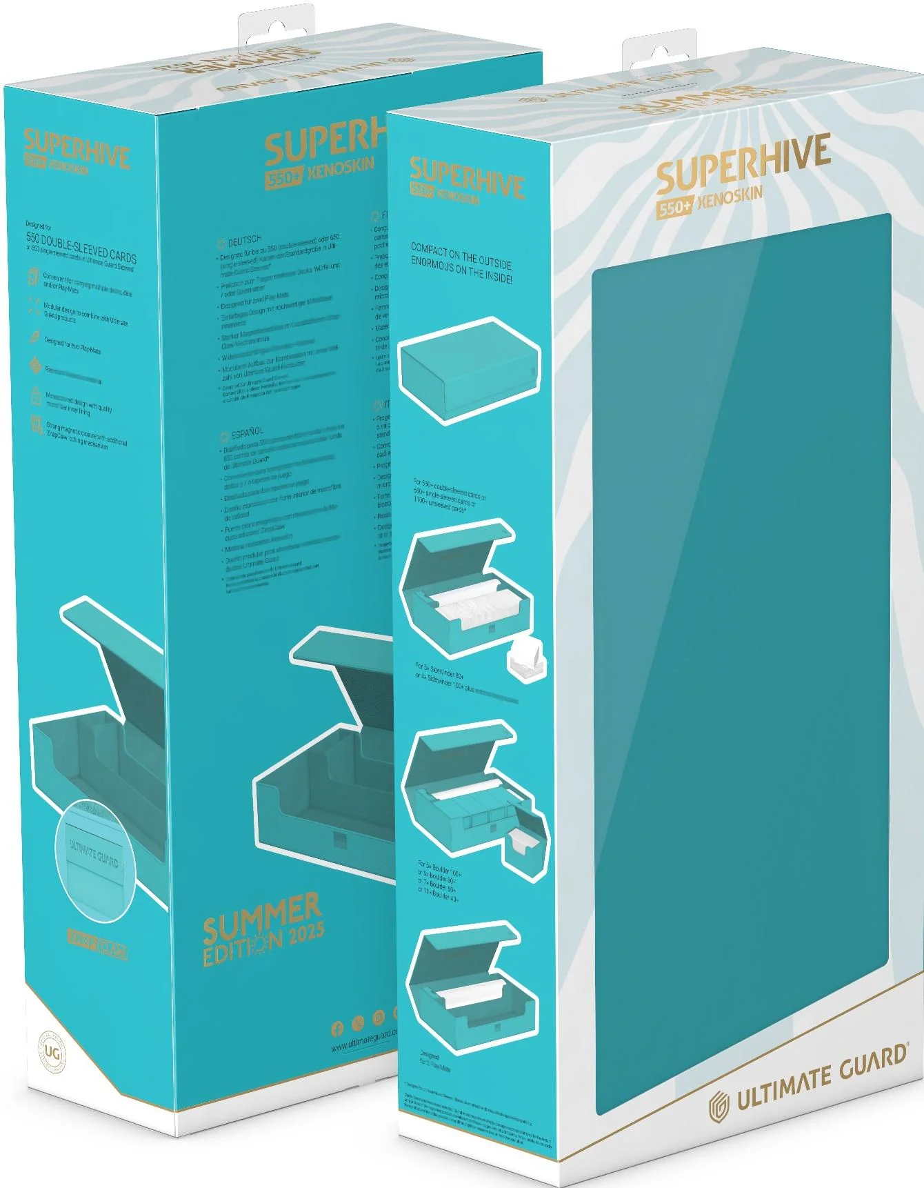 Ultimate Guard Superhive Xenoskin Deck Case - 550+ - Summer Edition 2025 - lagoon