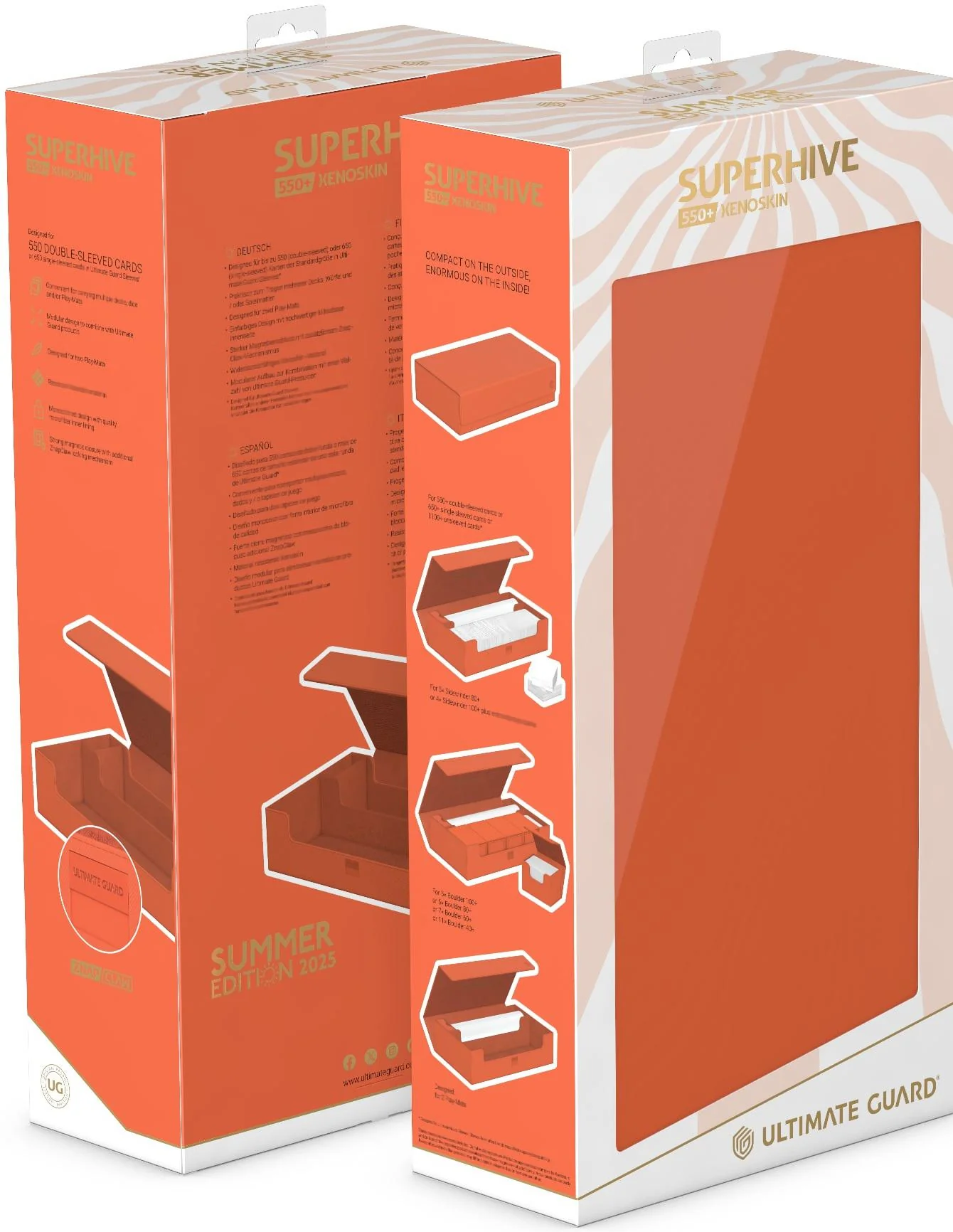Ultimate Guard Superhive Xenoskin Deck Case - 550+ - Summer Edition 2025 - Peach