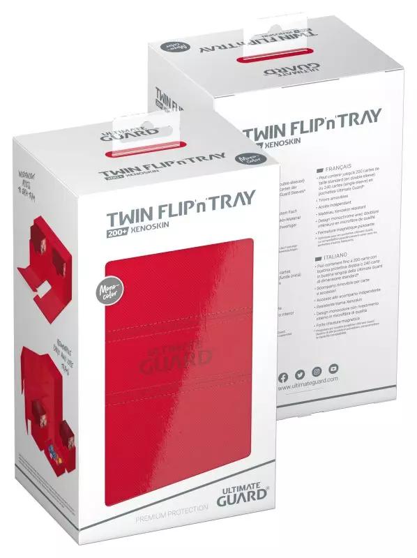 Ultimate Guard Twin Flip'n'Tray Xenoskin Monocolor Deck Case - 200+ - Red - Image 2