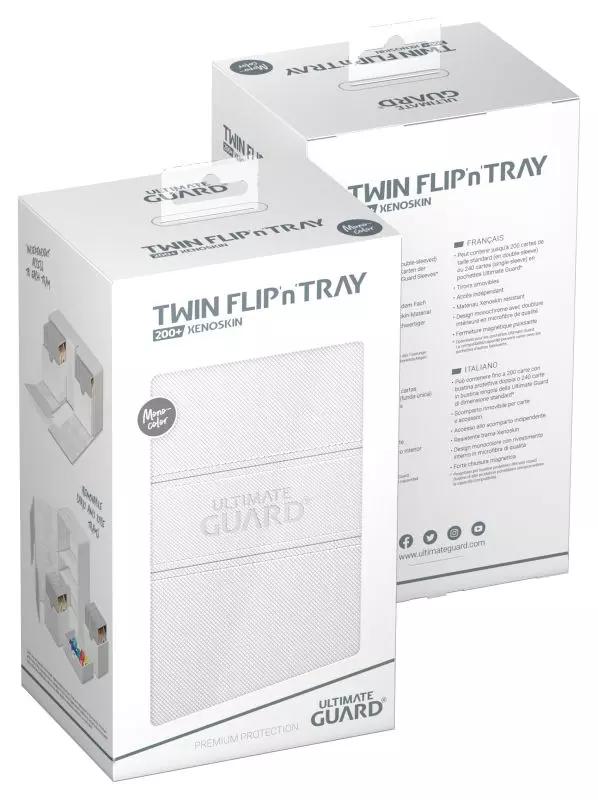 Ultimate Guard Twin Flip'n'Tray Xenoskin Monocolor Deck Case - 200+ - White - Image 2