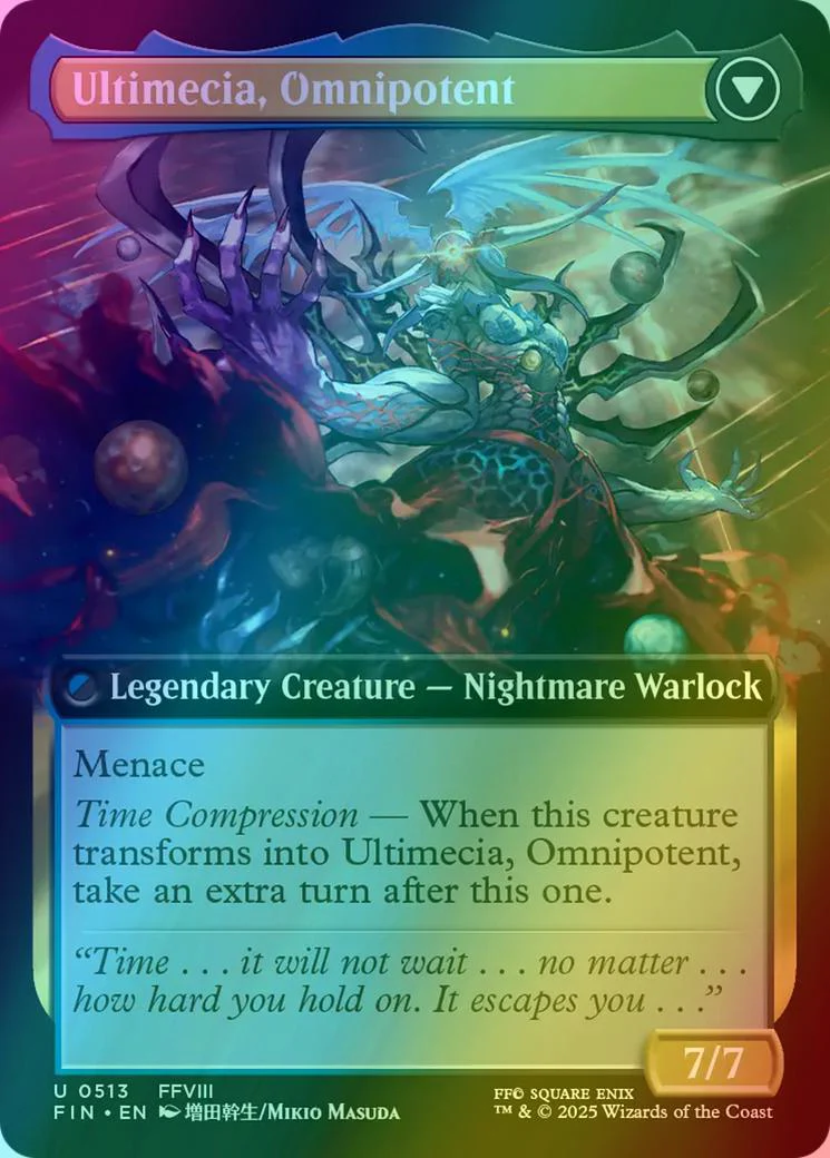 Ultimecia, Time Sorceress // Ultimecia, Omnipotent [513] [Extended Art] [FINAL FANTASY] [Foil] - Image 2