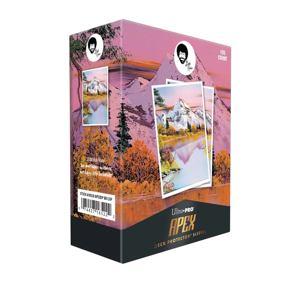 Ultra Pro Apex Deck Protector Sleeves - Bob Ross Mighty Mountain Lake
