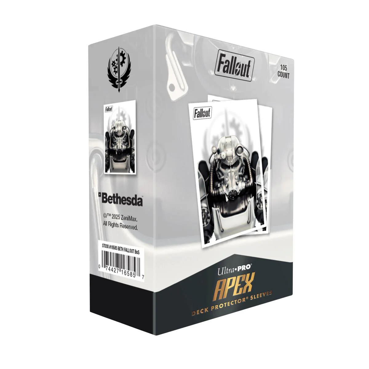 Ultra Pro APEX Deck Protector Sleeves - Standard Size - 105ct - Fallout: Brotherhood of Steel