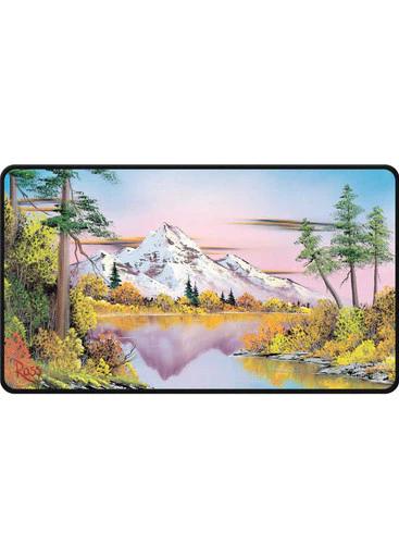 Ultra Pro Black Stitched Playmat - Bob Ross Mighty Mountain Lake
