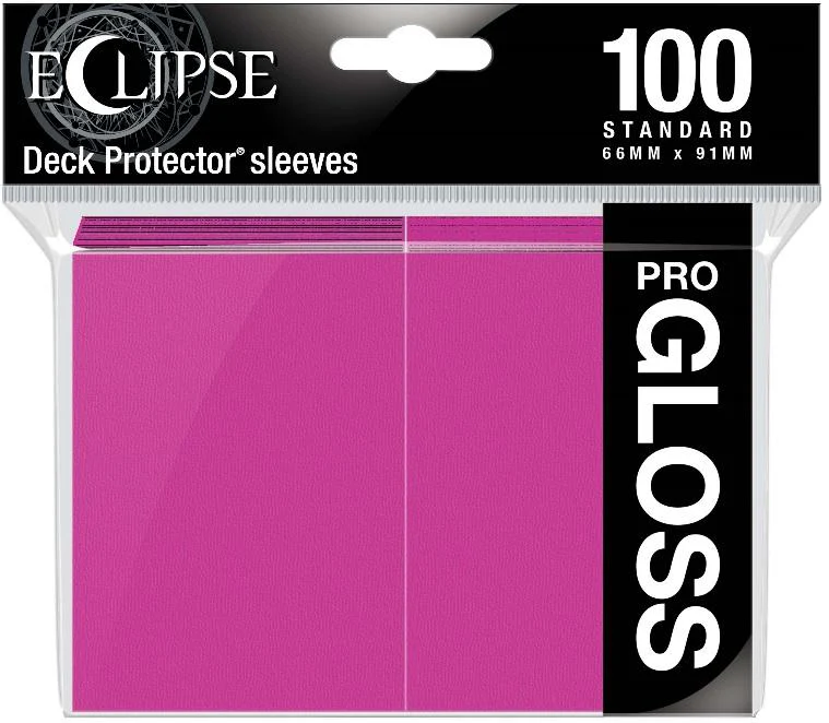 Ultra Pro Eclipse Gloss Deck Protector Sleeves - Standard Size - 100ct - Hot Pink