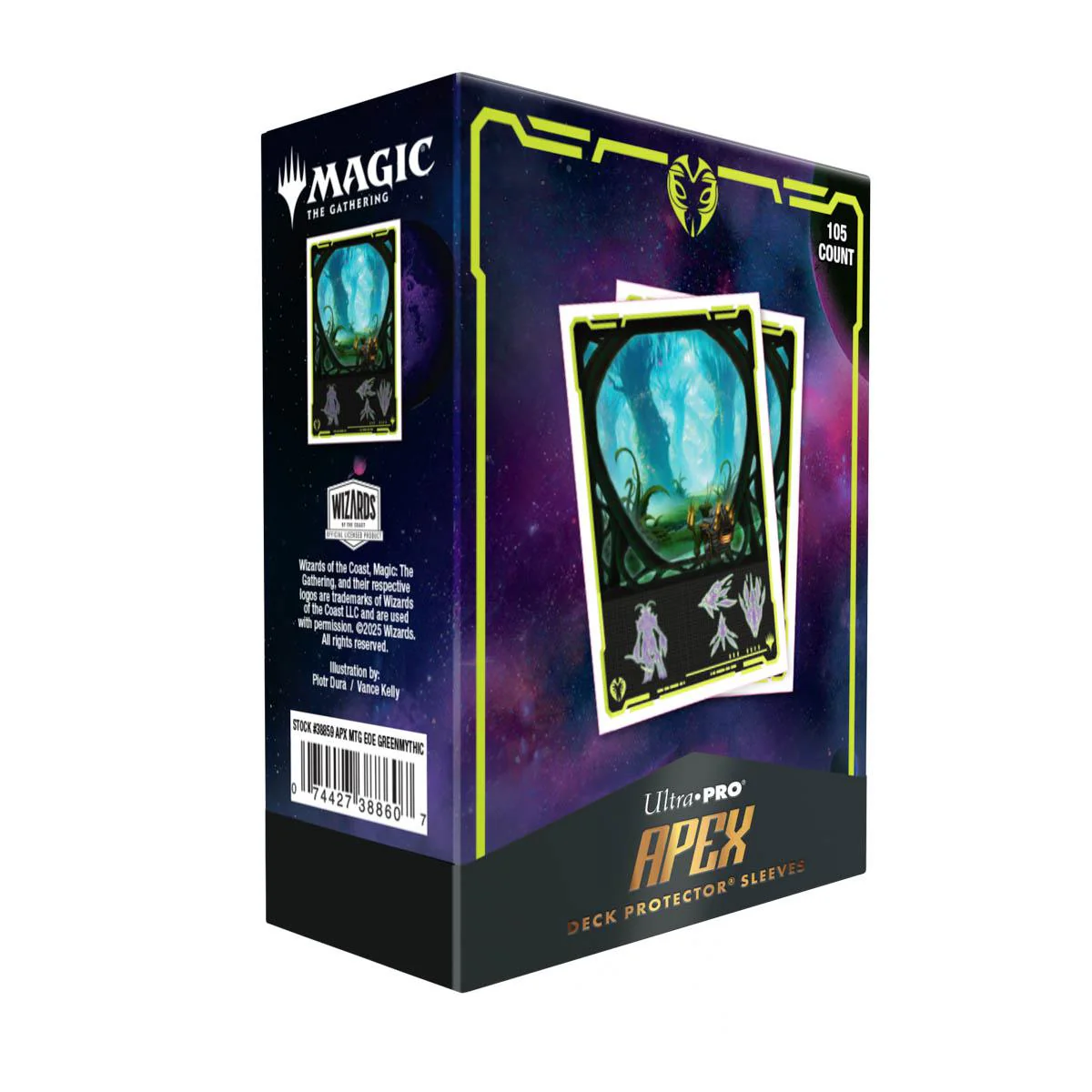Ultra Pro MTG Apex Deck Protector Sleeves - Standard Size - 105ct - Edge of Eternities - Evendo, Waking Heaven
