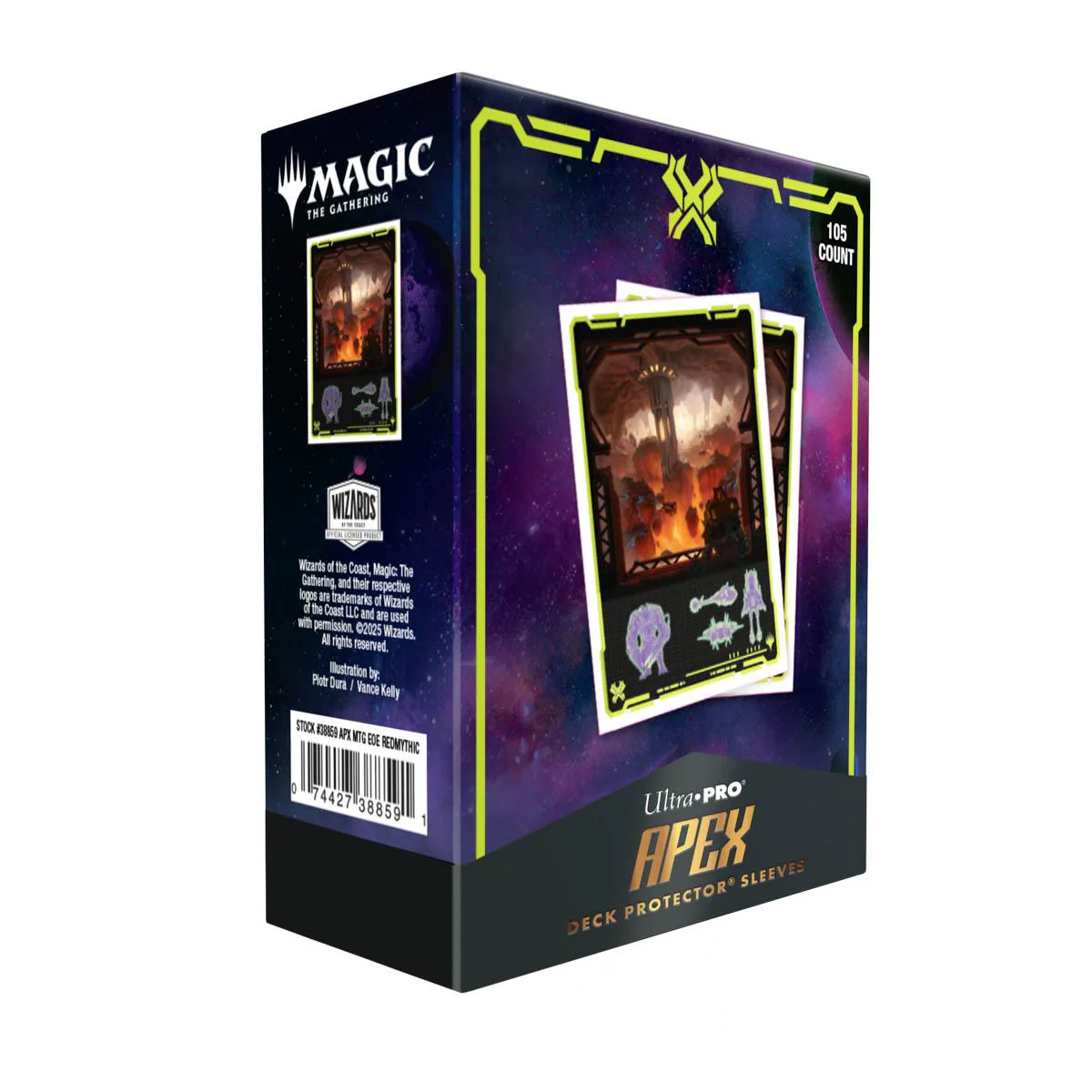 Ultra Pro MTG Apex Deck Protector Sleeves - Standard Size - 105ct - Edge of Eternities - Kavaron, Memorial World