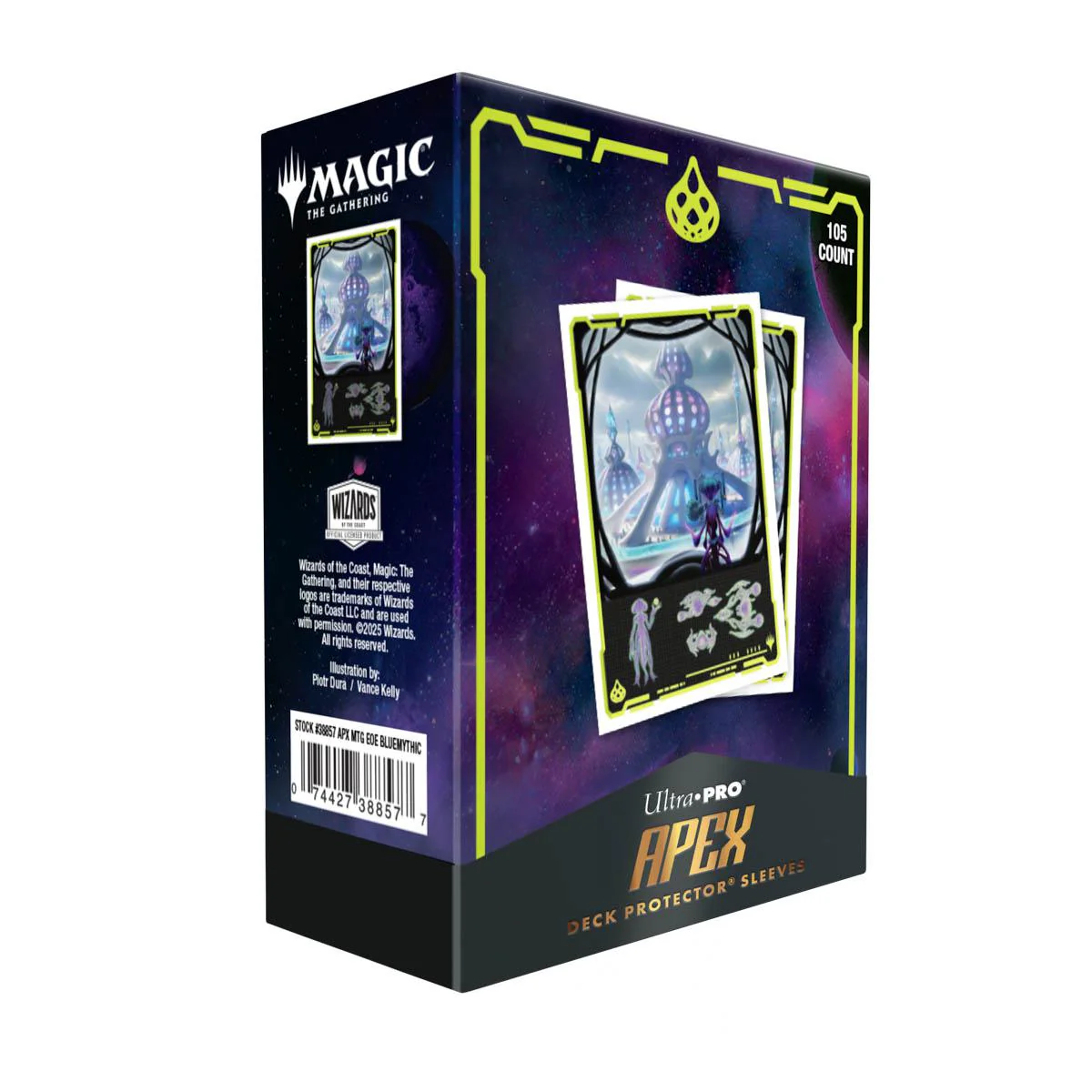 Ultra Pro MTG Apex Deck Protector Sleeves - Standard Size - 105ct - Edge of Eternities - Uthros, Titanic Godcore
