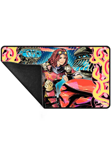 Ultra Pro MTG Black Stitched Playmat - Aetherdrift - Chandra, Spark Hunter