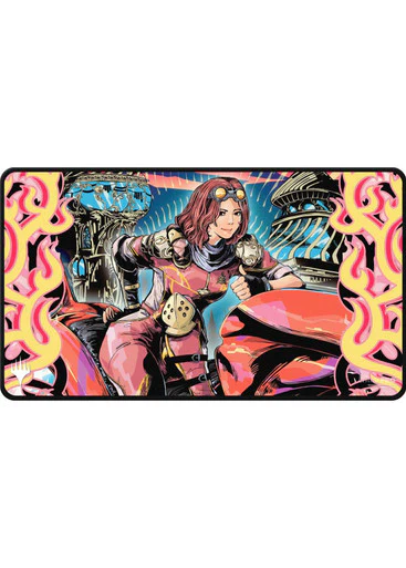 Ultra Pro MTG Black Stitched Playmat - Aetherdrift - Chandra, Spark Hunter - Image 2