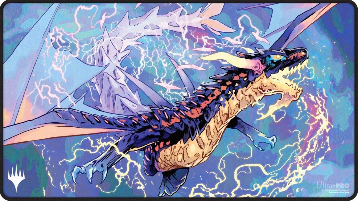 Ultra Pro MTG Black Stitched Playmat - Tarkir: Dragonstorm - Neriv, Heart of the Storm
