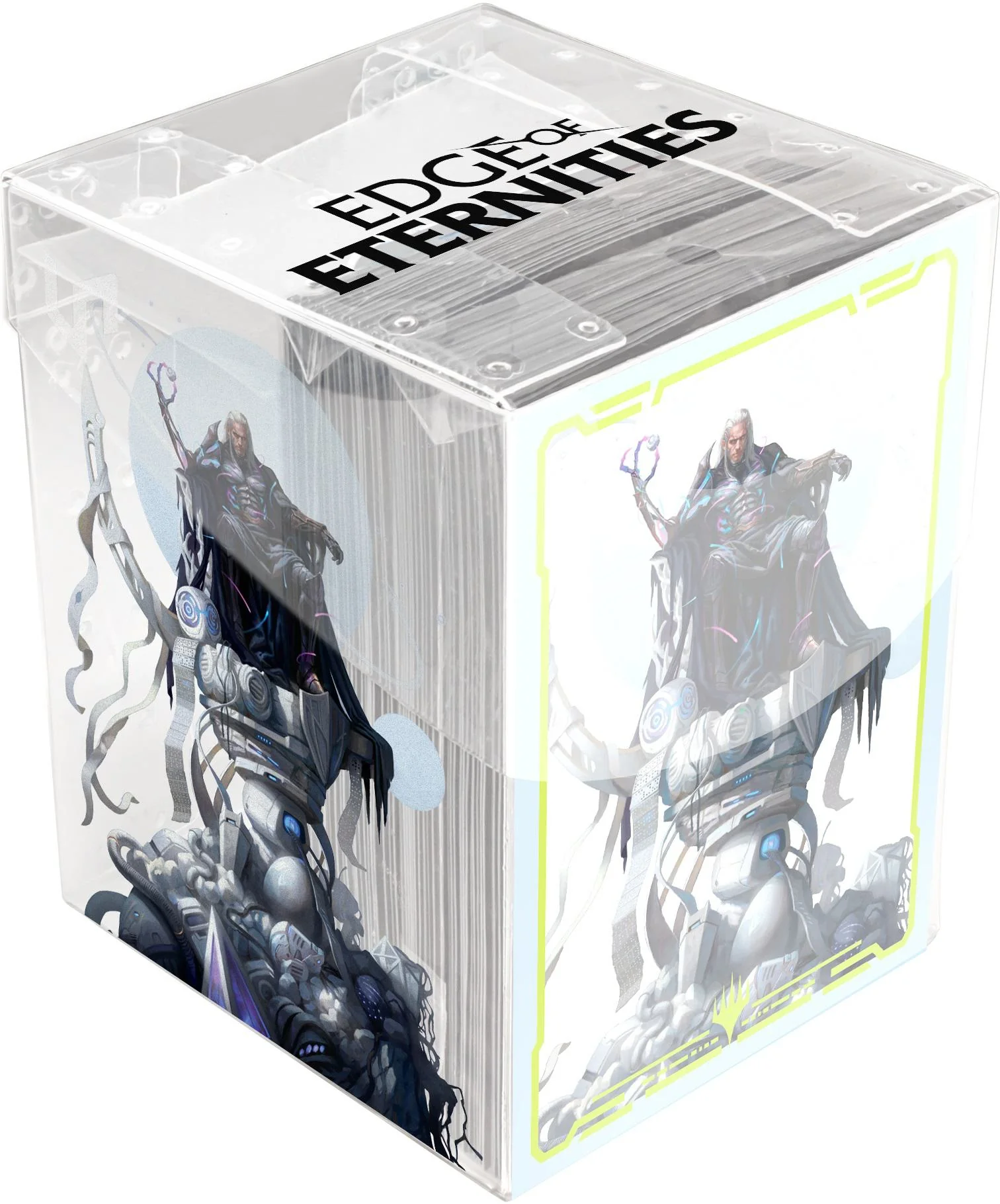 Ultra Pro MTG Deck Protector Sleeves in Clear Box - Standard Size - 100ct - Edge of Eternities - Tezzert, Cruel Captain