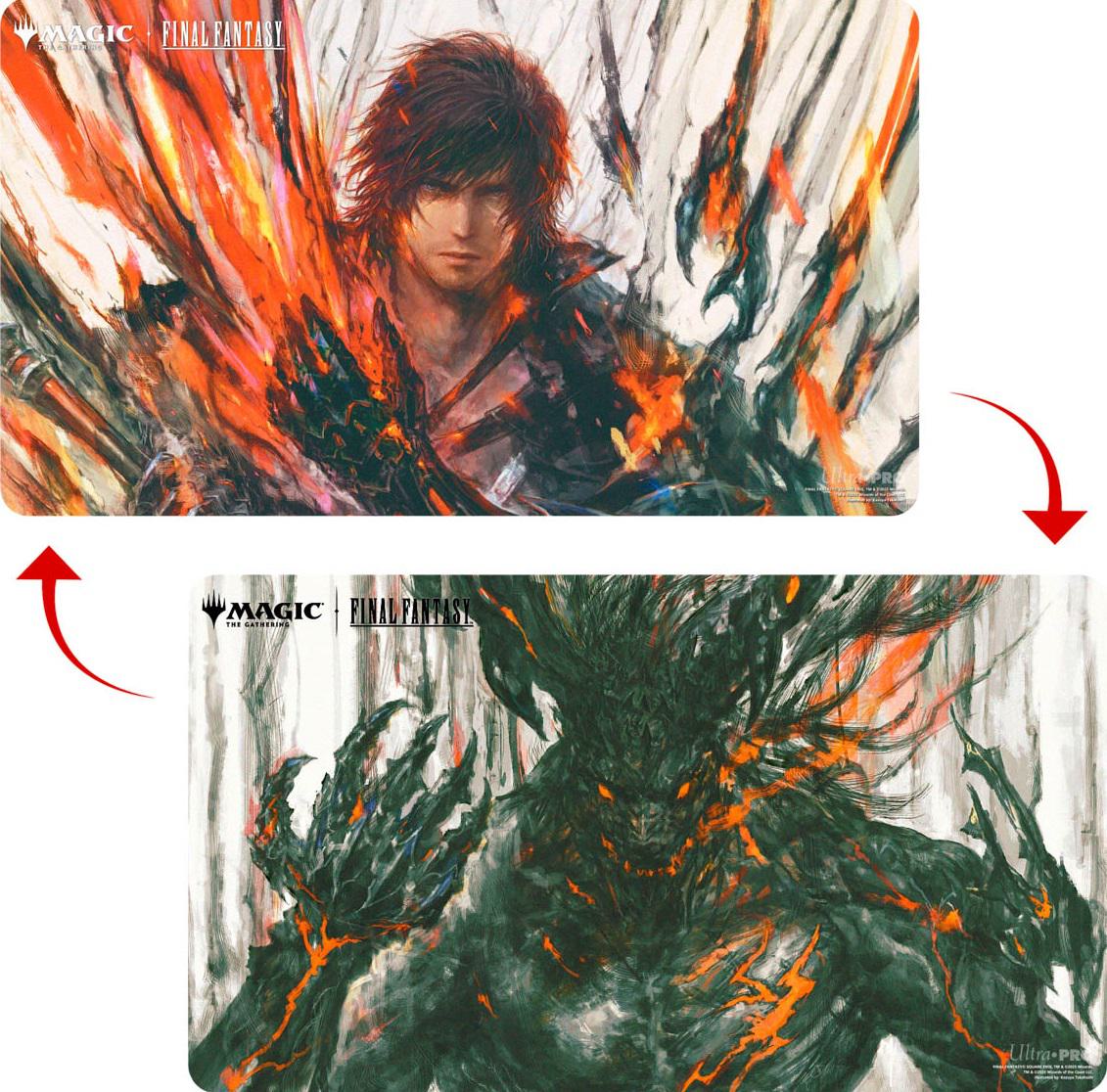 Ultra Pro MTG Premium Double Sided Playmat - FINAL FANTASY - Clive, Ifrit's Dominant // Ifrit, Warden of Inferno - Borderless