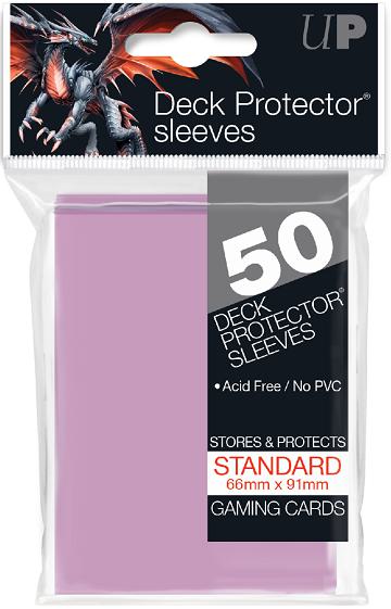 Ultra Pro Pro-Gloss Deck Protector Sleeves - Standard Size - 50ct - Bright Pink