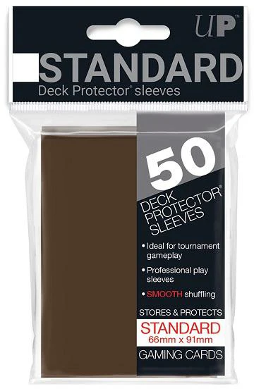 Ultra Pro Pro-Gloss Deck Protector Sleeves - Standard Size - 50ct - Brown