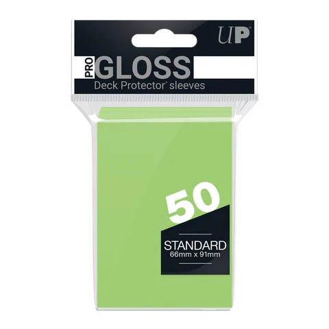 Ultra Pro Pro-Gloss Deck Protector Sleeves - Standard Size - 50ct - Lime Green