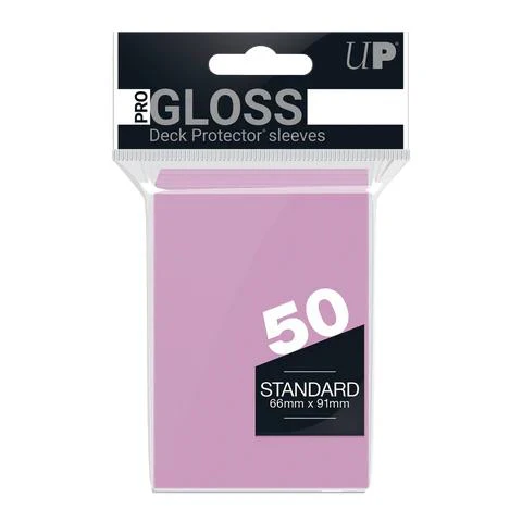 Ultra Pro Pro-Gloss Deck Protector Sleeves - Standard Size - 50ct - Pink