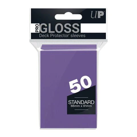 Ultra Pro Pro-Gloss Deck Protector Sleeves - Standard Size - 50ct - Purple