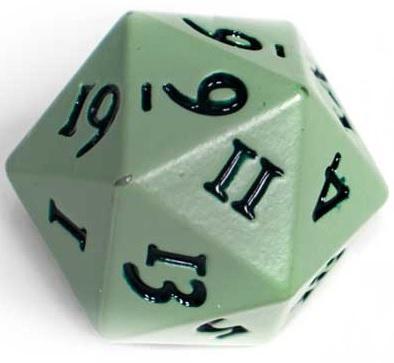 Ultra Pro Vivid Heavy Metal D20 Dice - Set of 2 - Cool Matcha