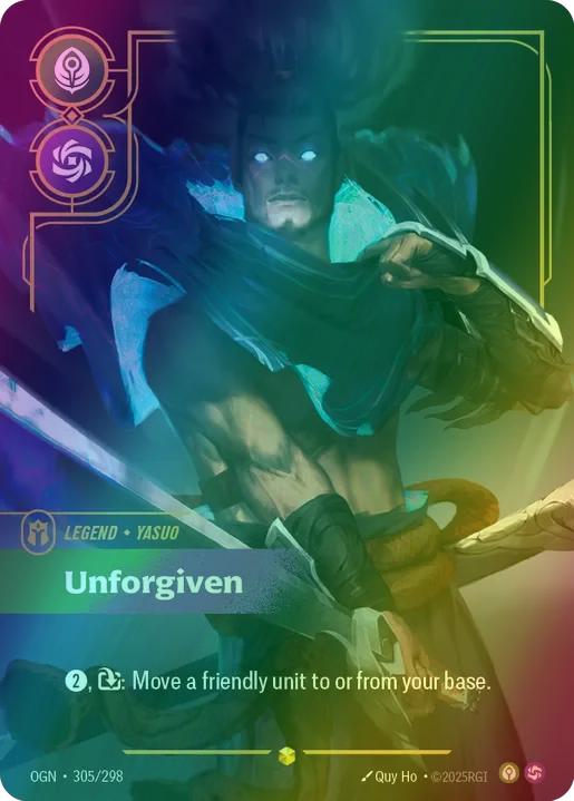 Unforgiven (Yasuo) (Overnumbered) - 305/298 [Origins] [Foil]