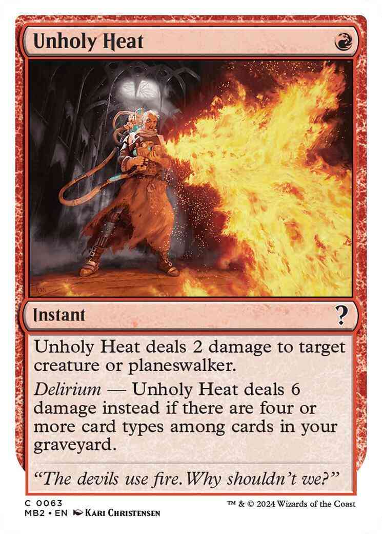 Unholy Heat [63] [White Border] [Mystery Booster 2] [Non-Foil]