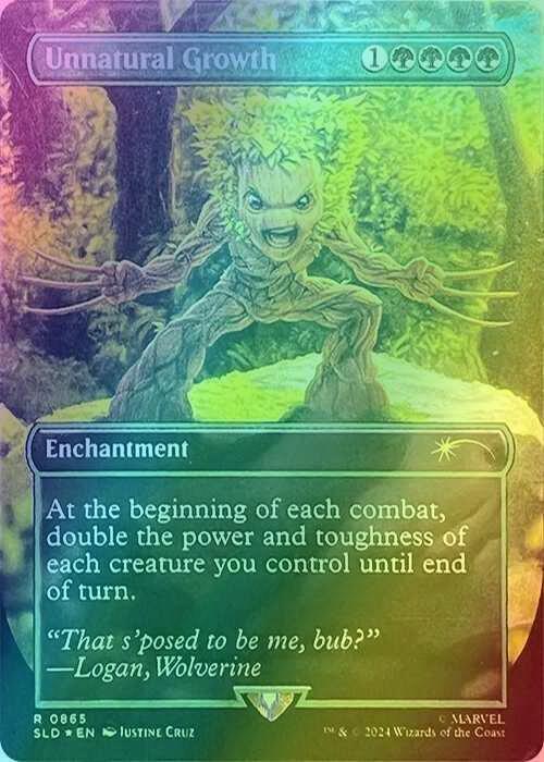 Unnatural Growth [0865] [Borderless] [Marvel's Wolverine] [Secret Lair Drop] [Foil]
