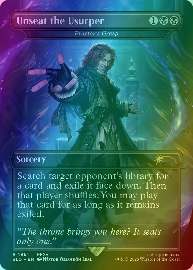 Unseat the Usurper - Praetor's Grasp [1861] [Borderless] [FINAL FANTASY: Game Over] [Secret Lair Drop] [Foil]