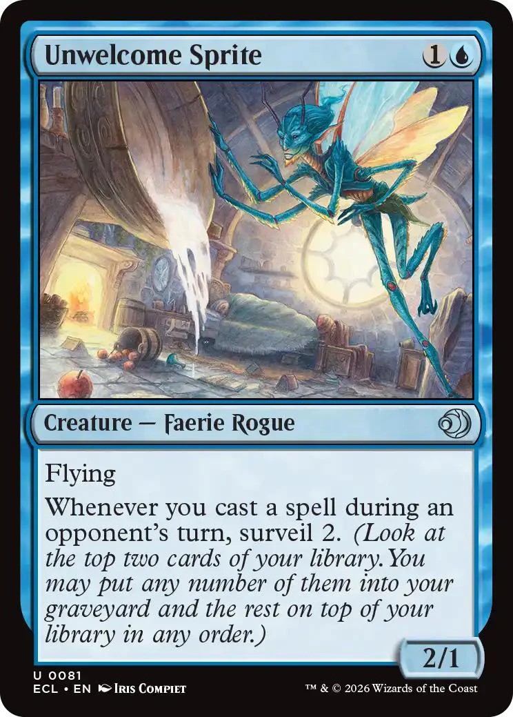 Unwelcome Sprite [81] [Lorwyn Eclipsed] [Non-Foil]