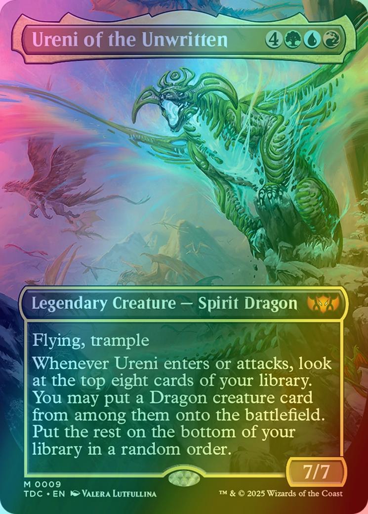 Ureni of the Unwritten [9] [Borderless] [Tarkir: Dragonstorm: Commander] [Foil]