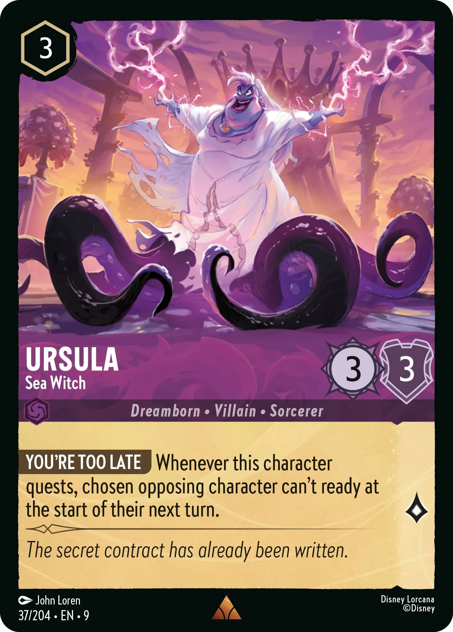 Ursula - Sea Witch - 37/204 [Fabled] [Non-Foil]