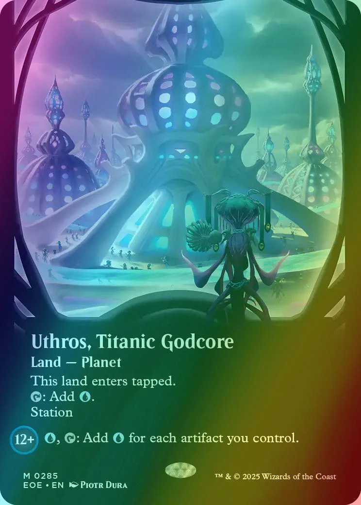Uthros, Titanic Godcore [285] [Borderless] [Viewport] [Edge of Eternities] [Foil]