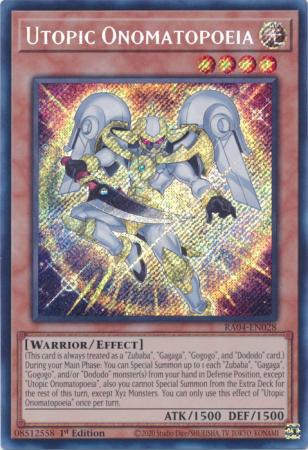 Utopic Onomatopoeia - RA04-EN028 - Secret Rare - 1st Edition