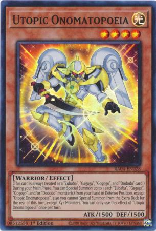 Utopic Onomatopoeia - RA04-EN028 - Super Rare - 1st Edition