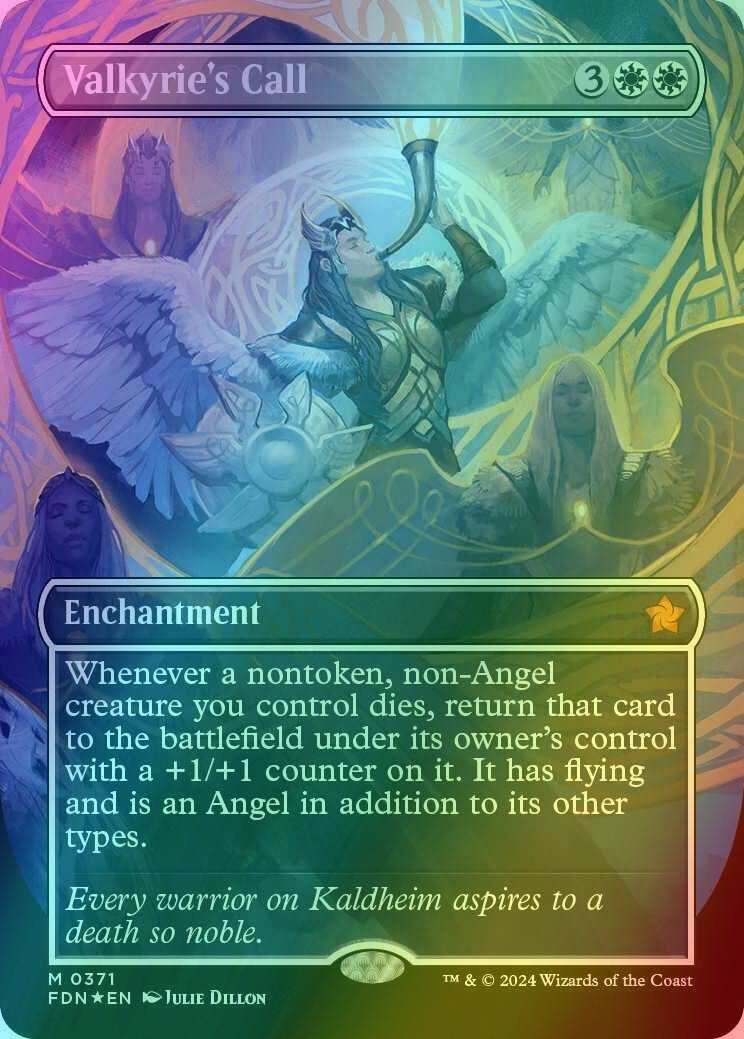 Valkyrie's Call [371] [Borderless] [Foundations] [Mana Foil]