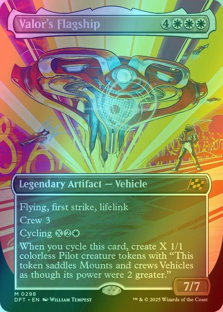 Valor's Flagship [298] [Borderless] [Revved Up] [Aetherdrift] [Foil]