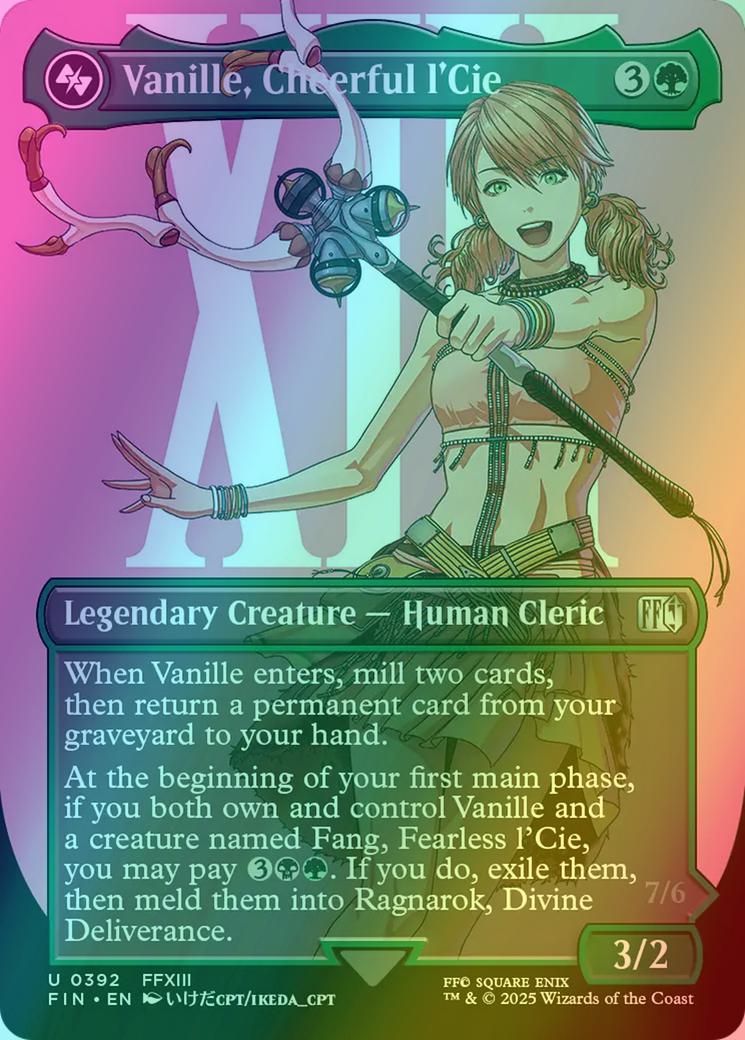 Vanille, Cheerful l'Cie // Ragnarok, Divine Deliverance [392] [Borderless] [Character] [FINAL FANTASY] [Foil]