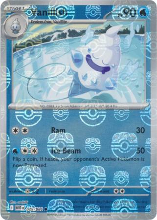 Vanillish - Master Ball Pattern - 028/086 - Common [sv105w-028] [Reverse Holo]