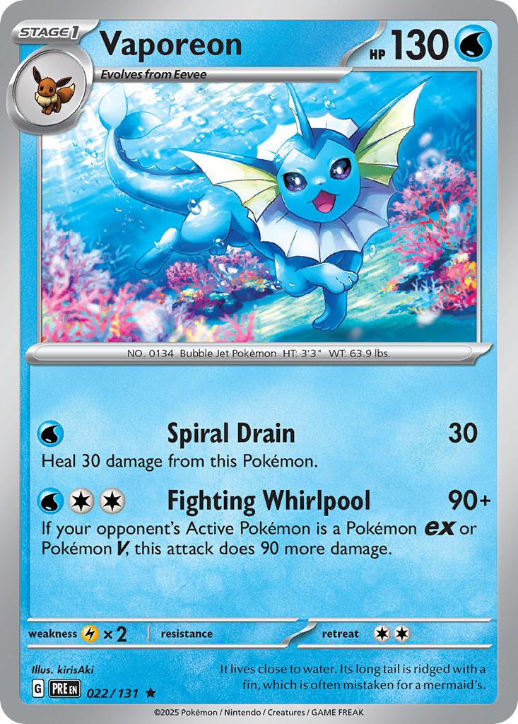 Vaporeon - 022/131 - Rare [sv085-022] [Holo]